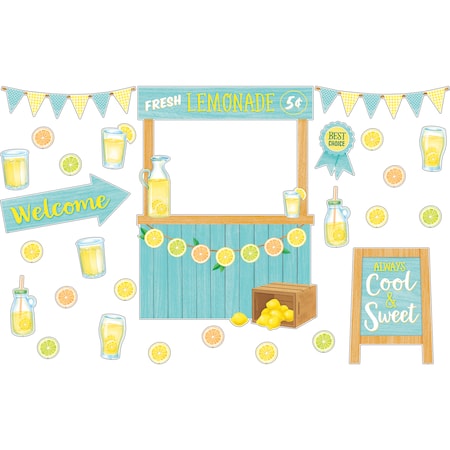 Teacher Created Resources Lemon Zest Lemonade Stand Bulletin Board Set TCR8491